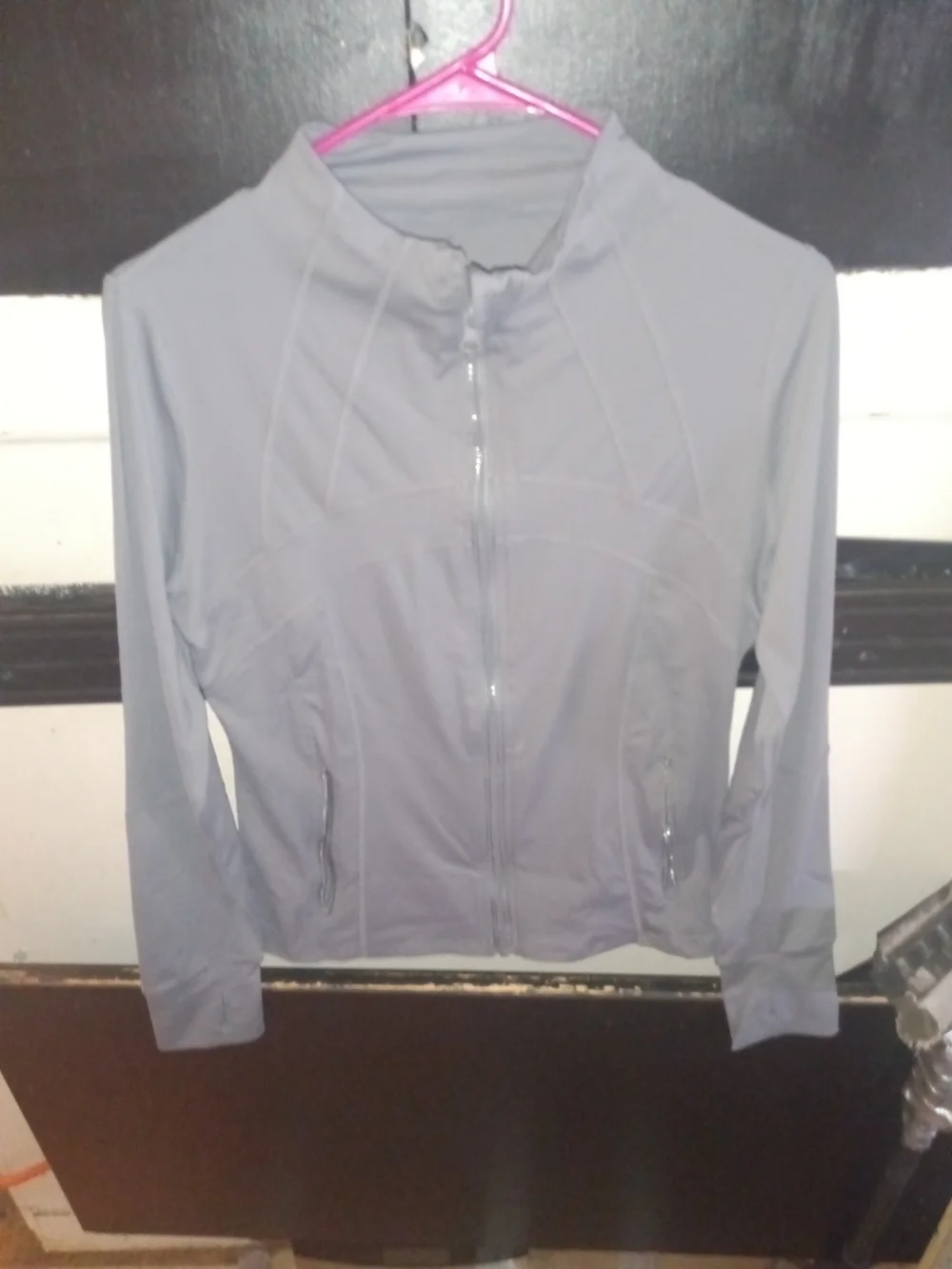 lululemon athletica Light Gray Zip-Up Jacket